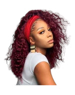 Load image into Gallery viewer, Sugar plum with Natl Blk Root 1B-99J 16” 180% Density. Wigs can be dyed. Cap straps adjustable, circumference medium-20 inches. Easy on the go beginner friendly.
