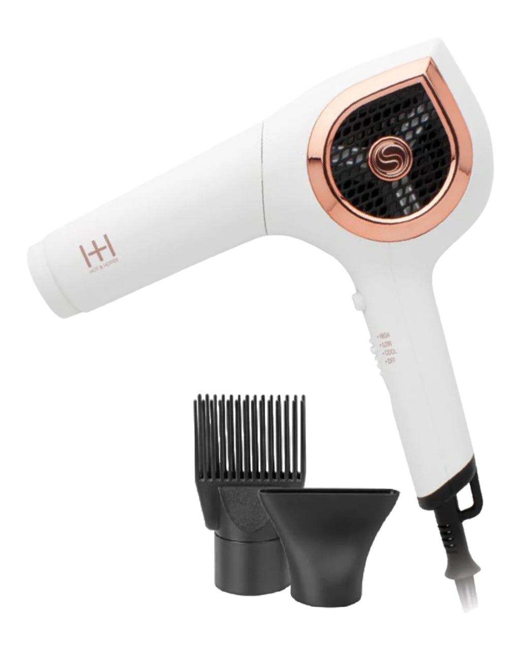 The Ceramic Ionic Turbo 3000 Hair Dryer from Hot & Hotter offers best-in-class performance and durability with its Ceramic Ionic Technology. With a powerful yet quiet motor and two attachments, this hair dryer is perfect for anyone looking for a new hair styling tool.