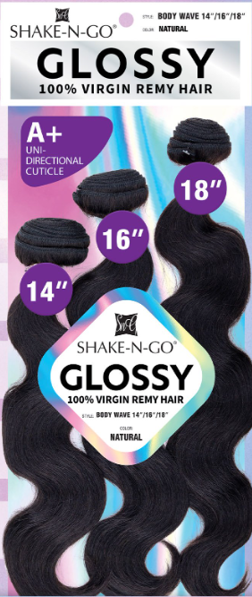 Enhance your hair with (Shake-N-Go) GLOSSY 100% Virgin Remy Hair 