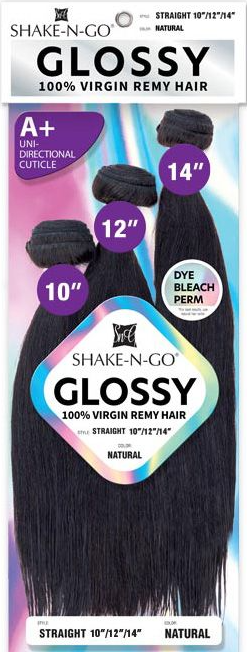Enhance your hair with (Shake-N-Go) GLOSSY 100% Virgin Remy Hair 