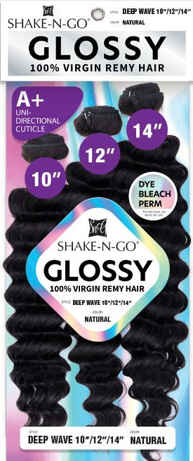 Enhance your hair with (Shake-N-Go) GLOSSY 100% Virgin Remy Hair 