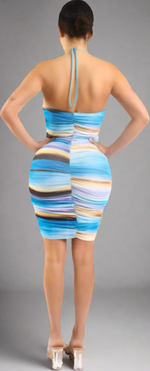Load image into Gallery viewer, Ladies Ruched Bodycon Dress
