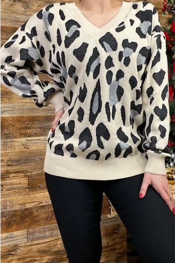 Women's Leopard Print Sweater