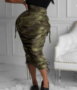 Camouflage Pocket Long Skirt