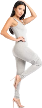 Load image into Gallery viewer, Sporty or Casual knit cargo with lower leg side pocket jumpsuit.
