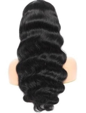 Natural Blk 18 inch headband body wave. 180% Density. Wigs can be dyed. Cap straps adjustable, circumference medium-20 inches. Easy style and go...