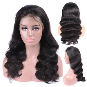  13 x 4 Transparent Frontal Lace Wig 20" Body Wave Nat Blk 