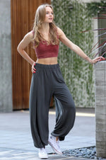 Load image into Gallery viewer, Women&#39;s Split Side Pants-Ash Grey
