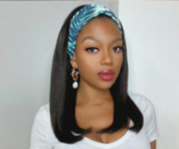 Natural Black 16" Headband Wig-Straight